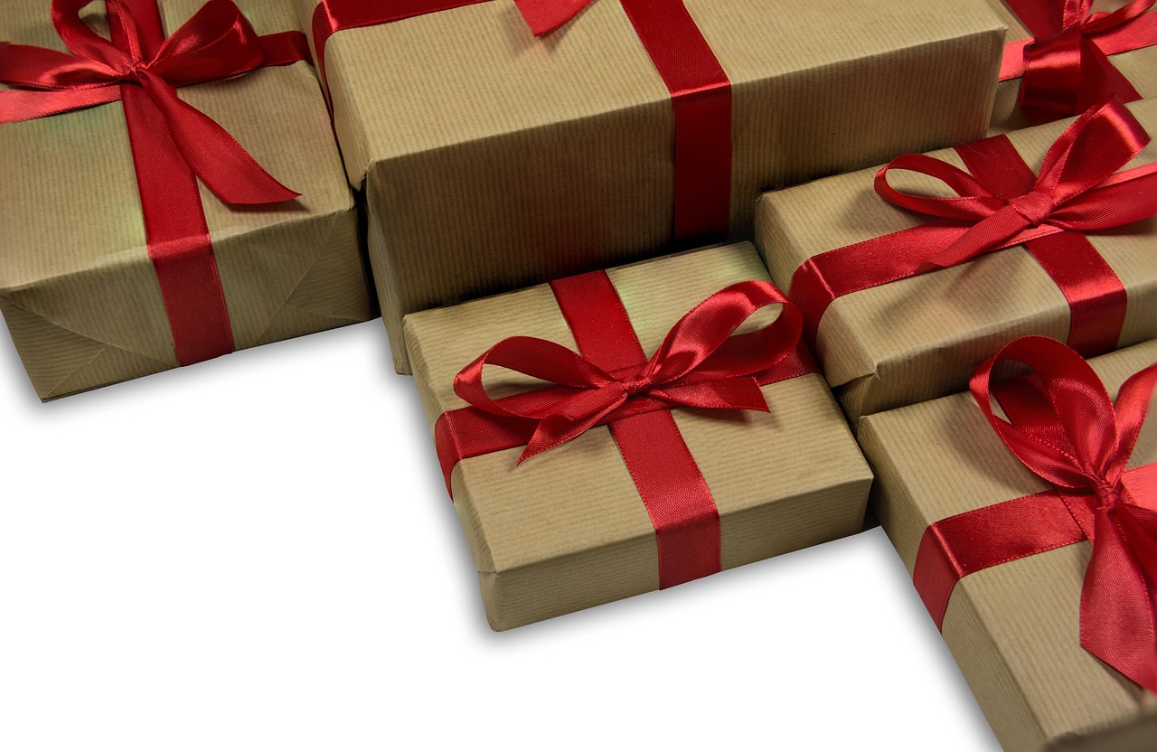 Packed shipping cartons on pallets in a freight handling area